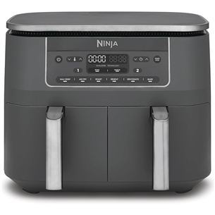 Ninja 6-in-1 Dual Zone, 7.6 L, 2470 W, tamsiai pilka - Karšto oro gruzdintuvė DZ300EU