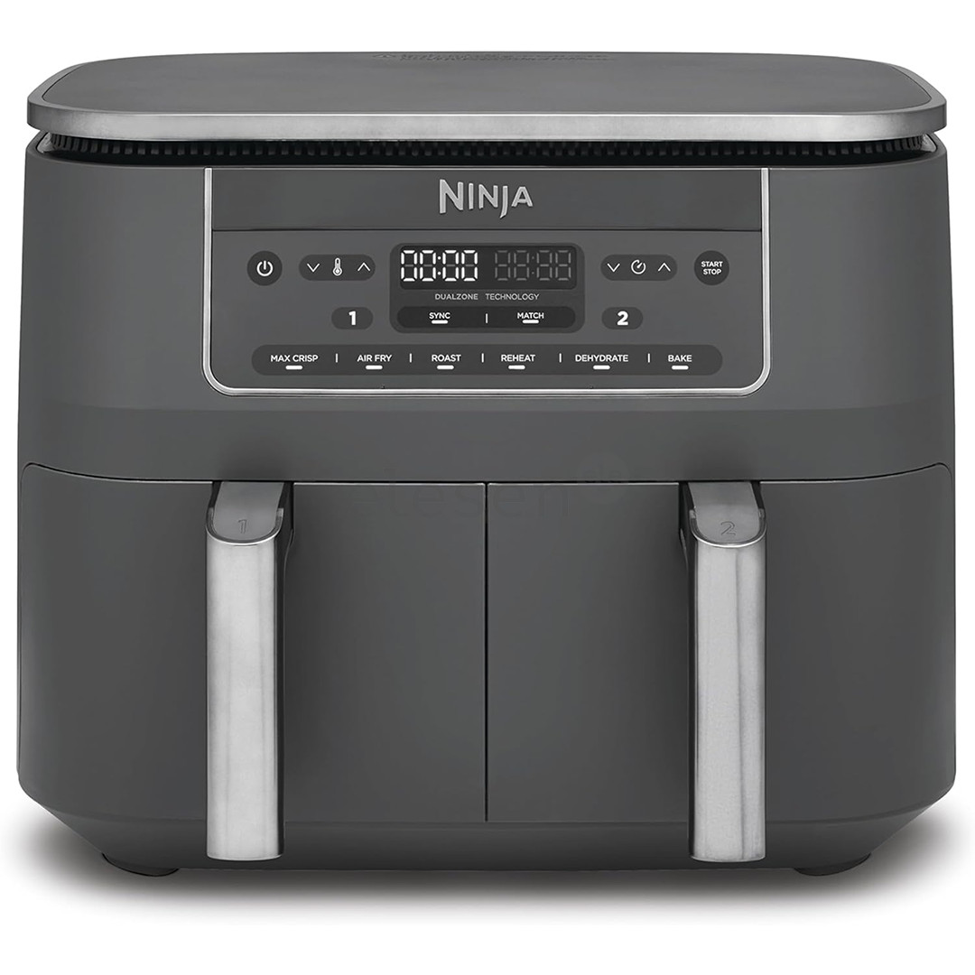 Ninja 6-in-1 Dual Zone, 7.6 L, 2470 W, tamsiai pilka - Karšto oro gruzdintuvė