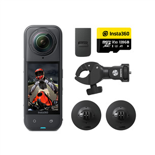 Insta360 X5 Motorcycle Bundle, 8K, 360º, juoda - Veiksmo kamera CINSAAHA/MOTO