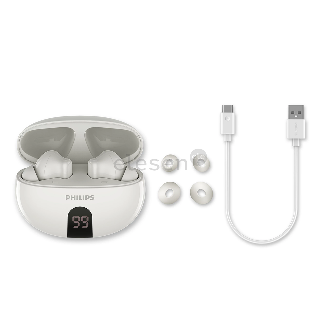 Philips TAT2520, baltos - Belaidės ausinės