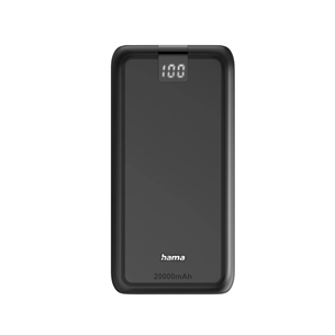 Hama Performance 20, 20000 mAh, 20 W, pilka - Išorinė baterija 00201710