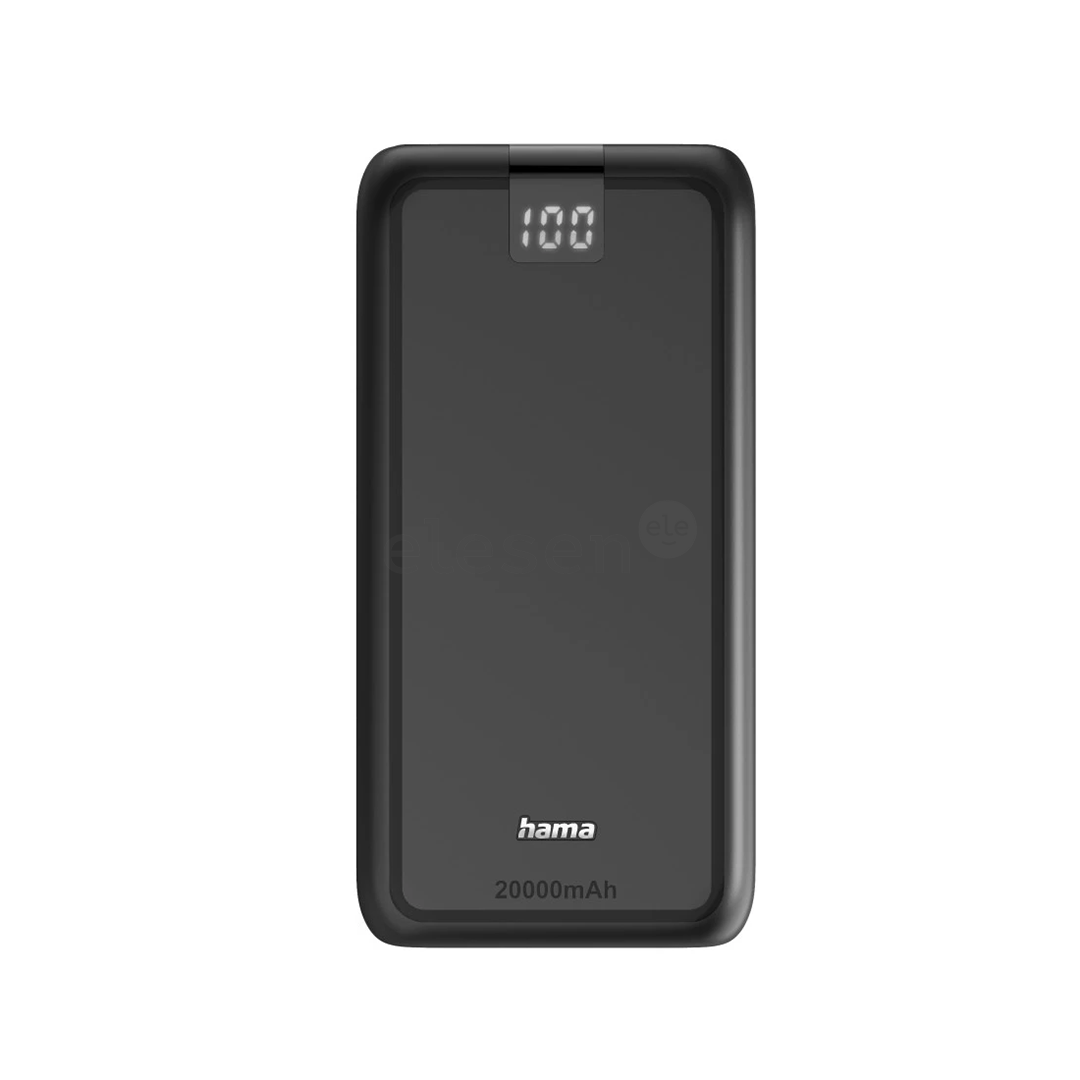 Hama Performance 20, 20000 mAh, 20 W, pilka - Išorinė baterija