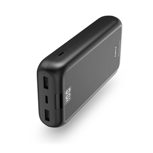 Hama Performance 20, 20000 mAh, 20 W, pilka - Išorinė baterija