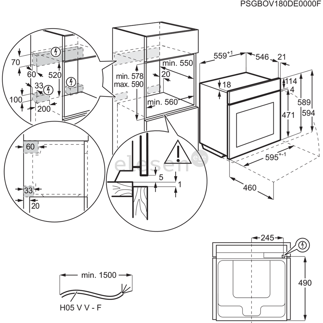 AEG 8000 Series Meal Assist, 70 L, juoda - Įmontuojama orkaitė