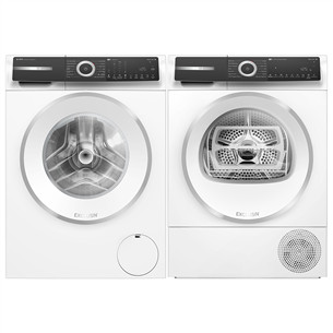 Bosch, Series 6, 10 kg + 9 kg - Washing machine + Clothes dryer WGH256AWSN+WQH245BW