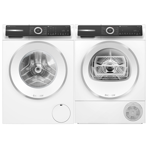 Bosch, Series 6, 10 kg + 9 kg - Washing machine + Clothes dryer WGH256AWSN+WQH245BW