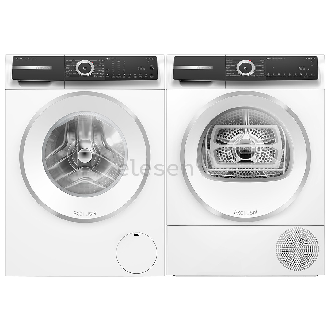 Bosch, Series 6, 10 kg + 9 kg - Washing machine + Clothes dryer