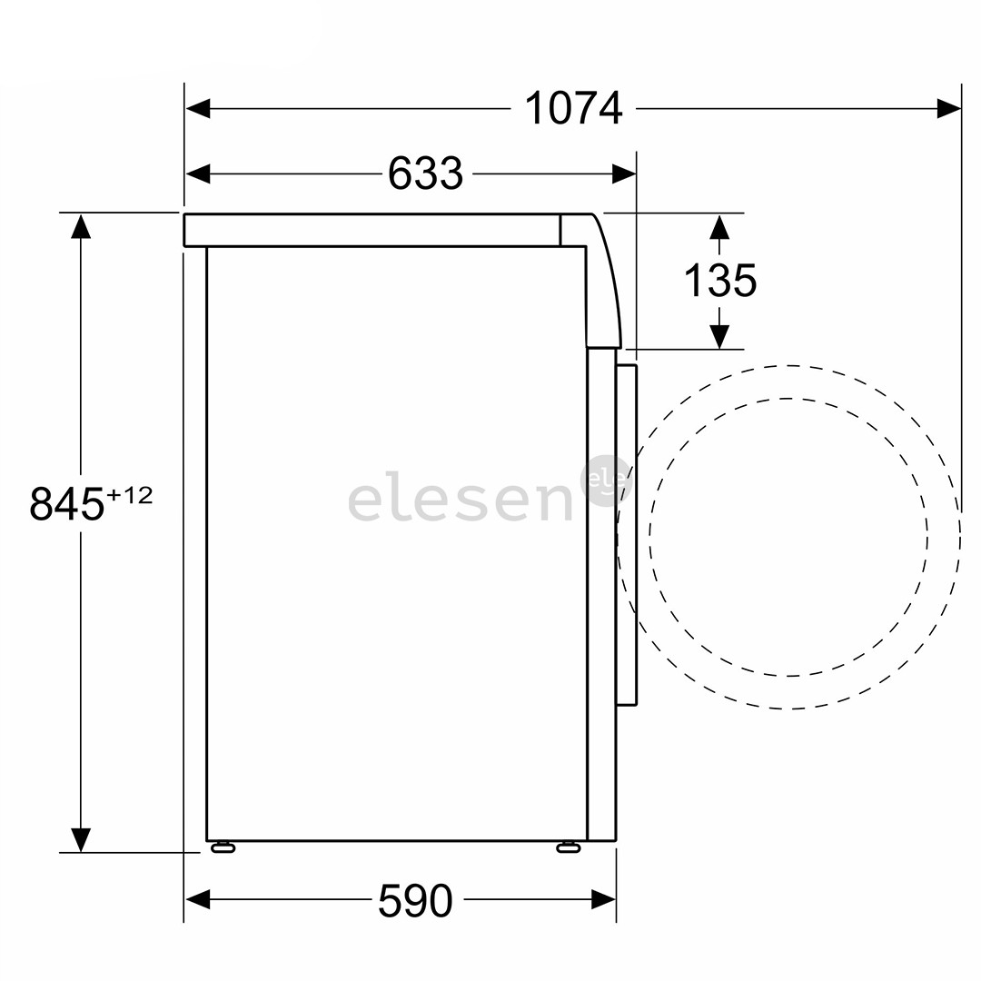 Bosch, Series 6, 10 kg + 9 kg - Washing machine + Clothes dryer