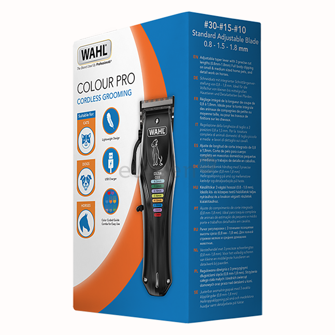 Wahl Colour Pro, juoda - Gyvūnų plaukų kirpimo mašinėlė