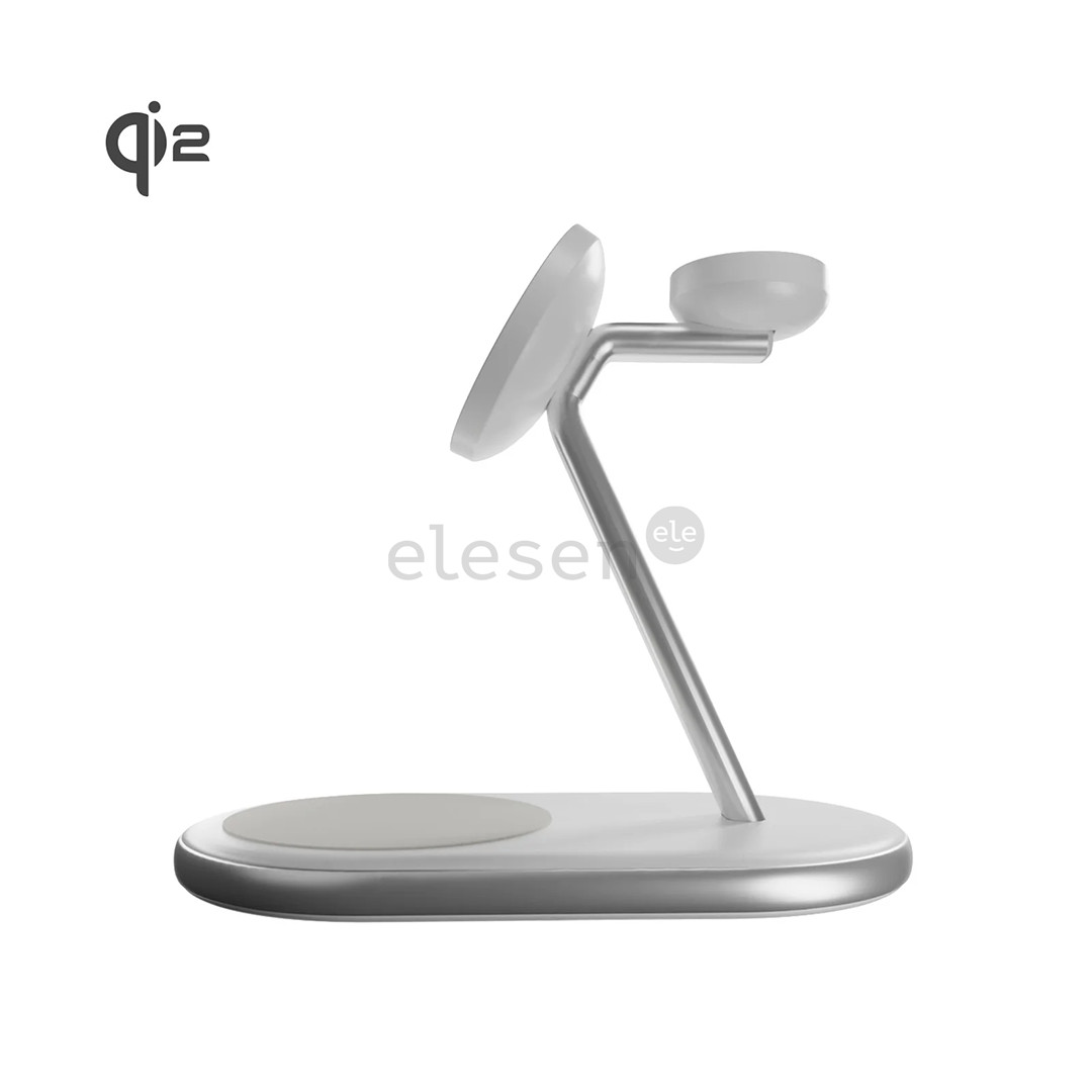 Puro Mag Station 3-in-1 Charging Stand, MagSafe, Qi2, белый - Беспроводное зарядное устройство
