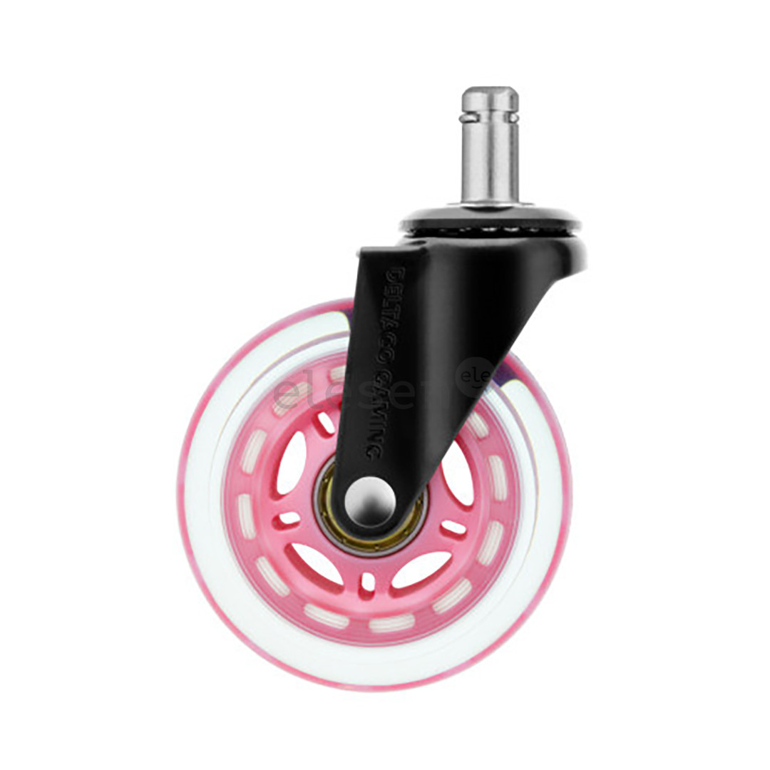 Deltaco GAM-157-P, 5 vnt., rožiniai - Gumuoti ratukai žaidimų kėdei