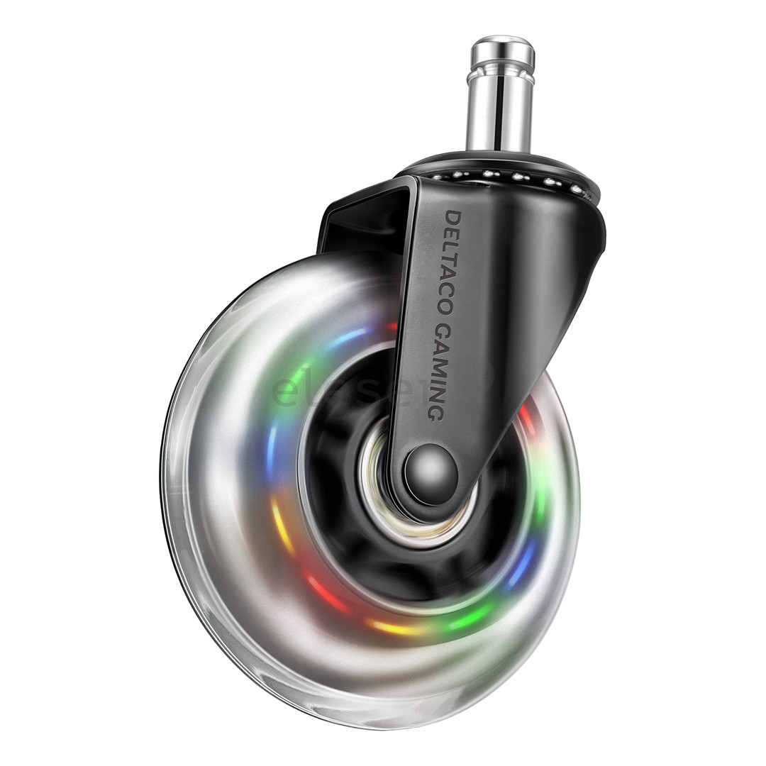Deltaco GAM-141, 5 pcs, color - Rubber wheels for gaming chair