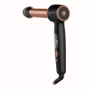 Rowenta Twist Curl, juodos/rožinės - Plaukų garbanojimo žnyplės