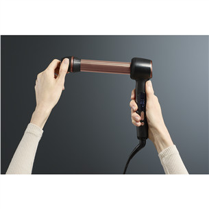 Rowenta Twist Curl, juodos/rožinės - Plaukų garbanojimo žnyplės