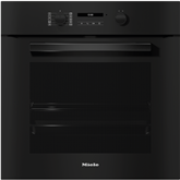 Miele, 76 L, pyrolytic cleaning, black - Built-in oven