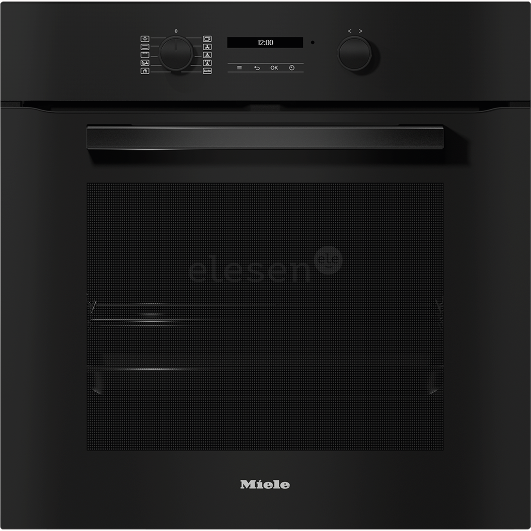 Miele, 76 L, pyrolytic cleaning, black - Built-in oven