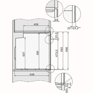 Miele, 76 L, pirolizė, juoda - Įmontuojama orkaitė