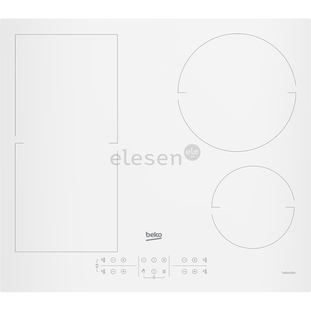 Beko, width 58 cm, white - Built-in induction hob