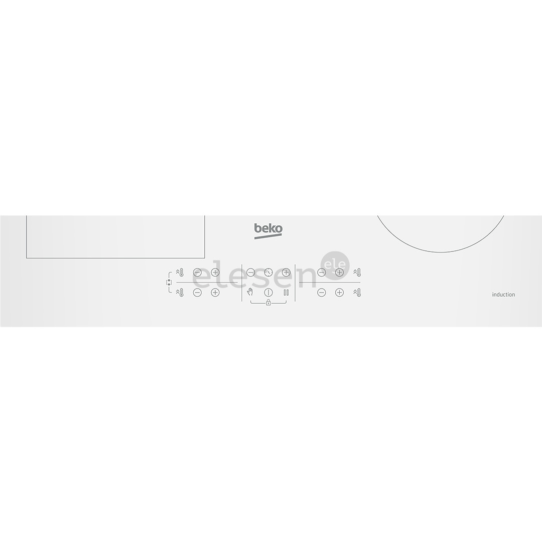 Beko, width 58 cm, white - Built-in induction hob