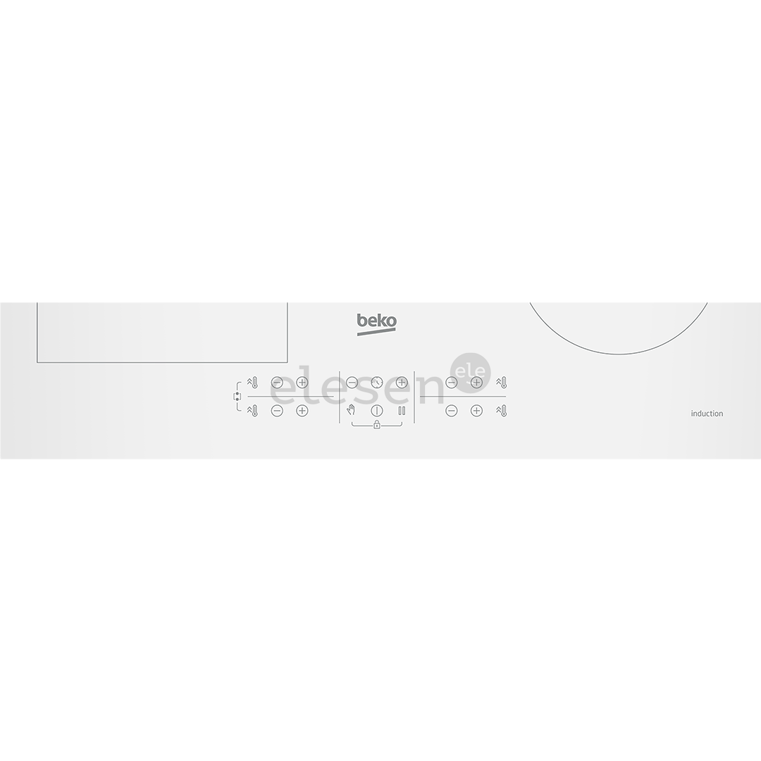 Beko, plotis 58 cm, balta - Įmontuojama indukcinė kaitlentė