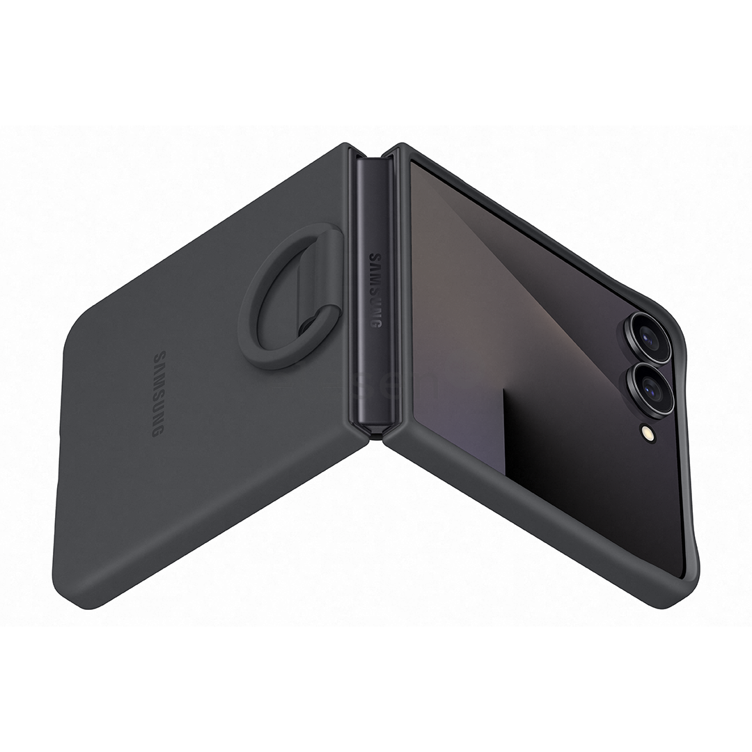 Samsung Silicone case, Galaxy Flip7, black - Case