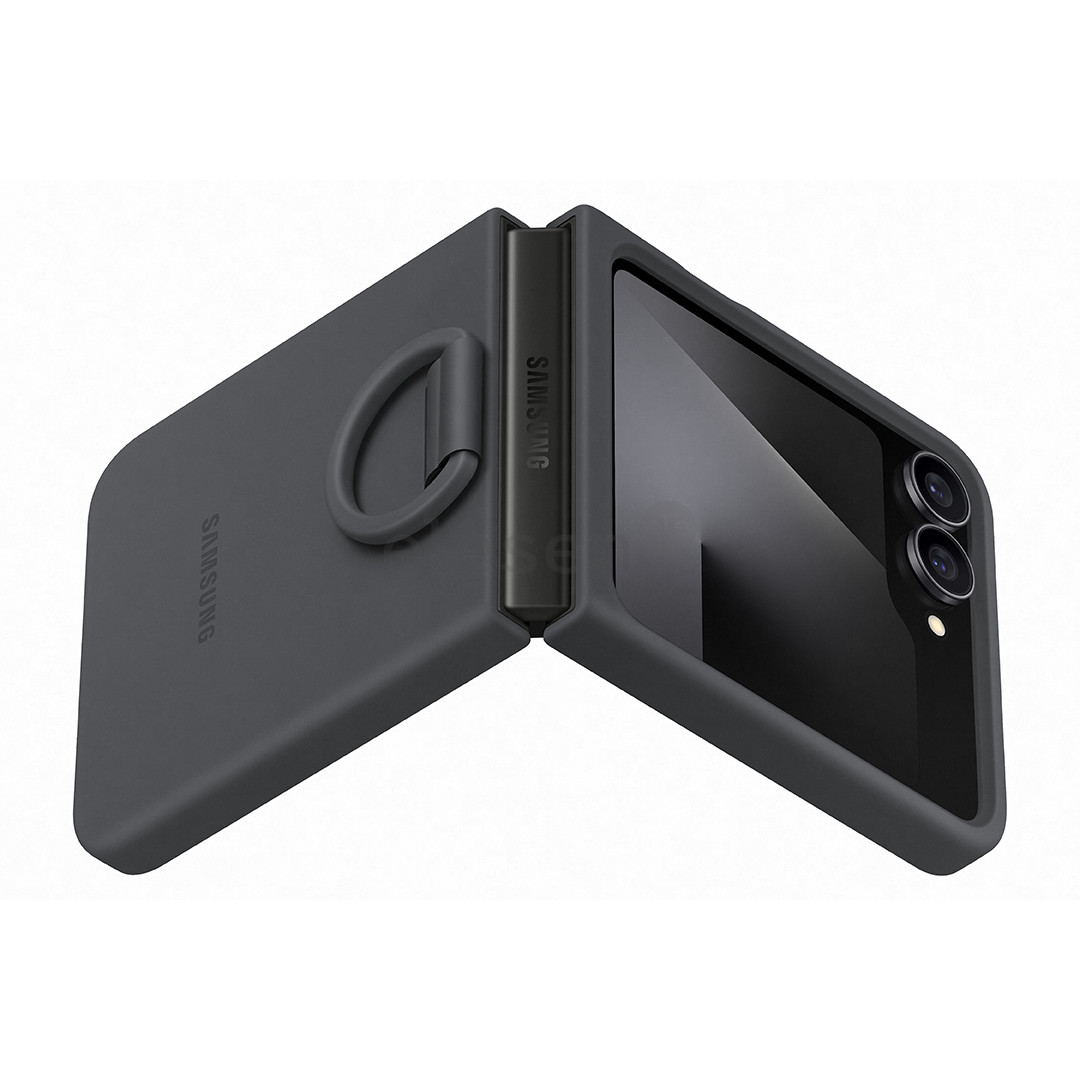 Samsung Silicone case, Galaxy Flip7 FE, juodas - Dėklas