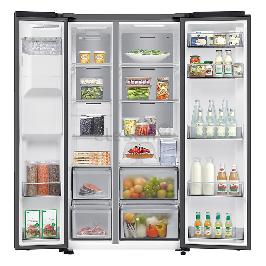 Samsung Bespoke AI, NoFrost, 640 L, aukštis 179 cm, juodas - SBS Šaldytuvas