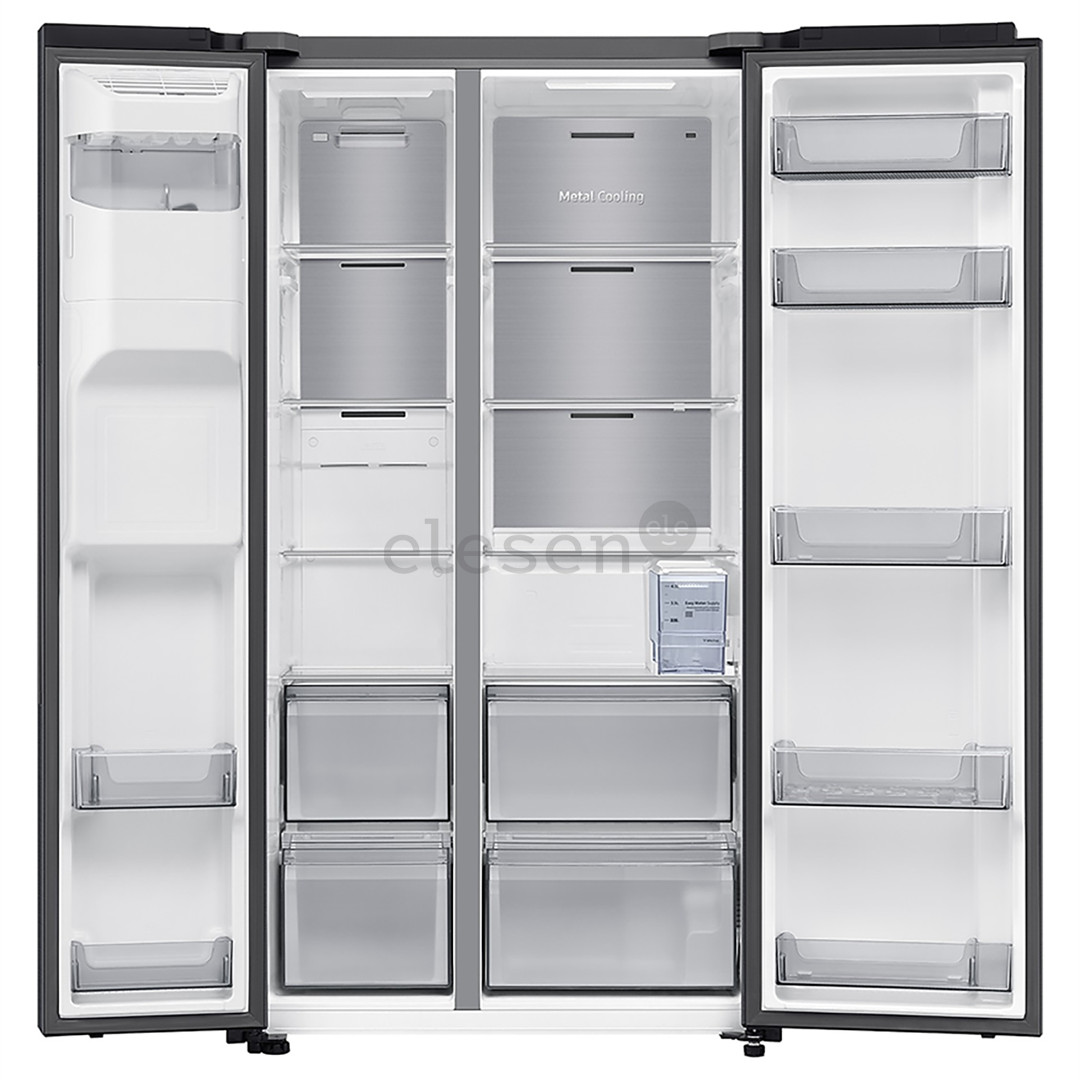 Samsung Bespoke AI, NoFrost, 640 L, aukštis 179 cm, juodas - SBS Šaldytuvas