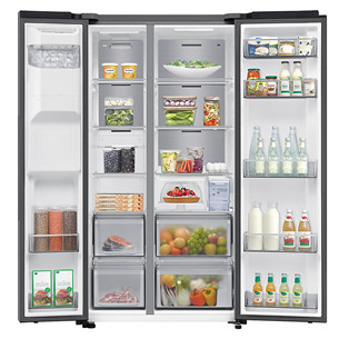 Samsung Bespoke AI, NoFrost, 640 L, aukštis 179 cm, sidabro spalvos - SBS Šaldytuvas