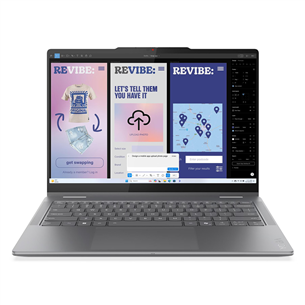 Lenovo Yoga 7 2-in-1 14ILL10, 14'', OLED, WQXGA, Ultra 5, 16 GB, 512 GB, ENG, pilkas - Nešiojamas kompiuteris 83JQ0003NT
