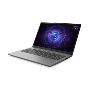Lenovo LOQ 15IAX9E, 15,6'', 144 Hz, i5, 12 GB, 512 GB, RTX 3050, pilkas - Nešiojamasis kompiuteris