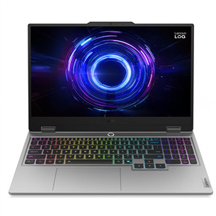 Lenovo LOQ 15IRX10, 15.6'', Full HD, 144 Hz, i7, 24 GB, 1 TB, RTX 5070, ENG, pilkas - Nešiojamasis kompiuteris 83JE001DNT