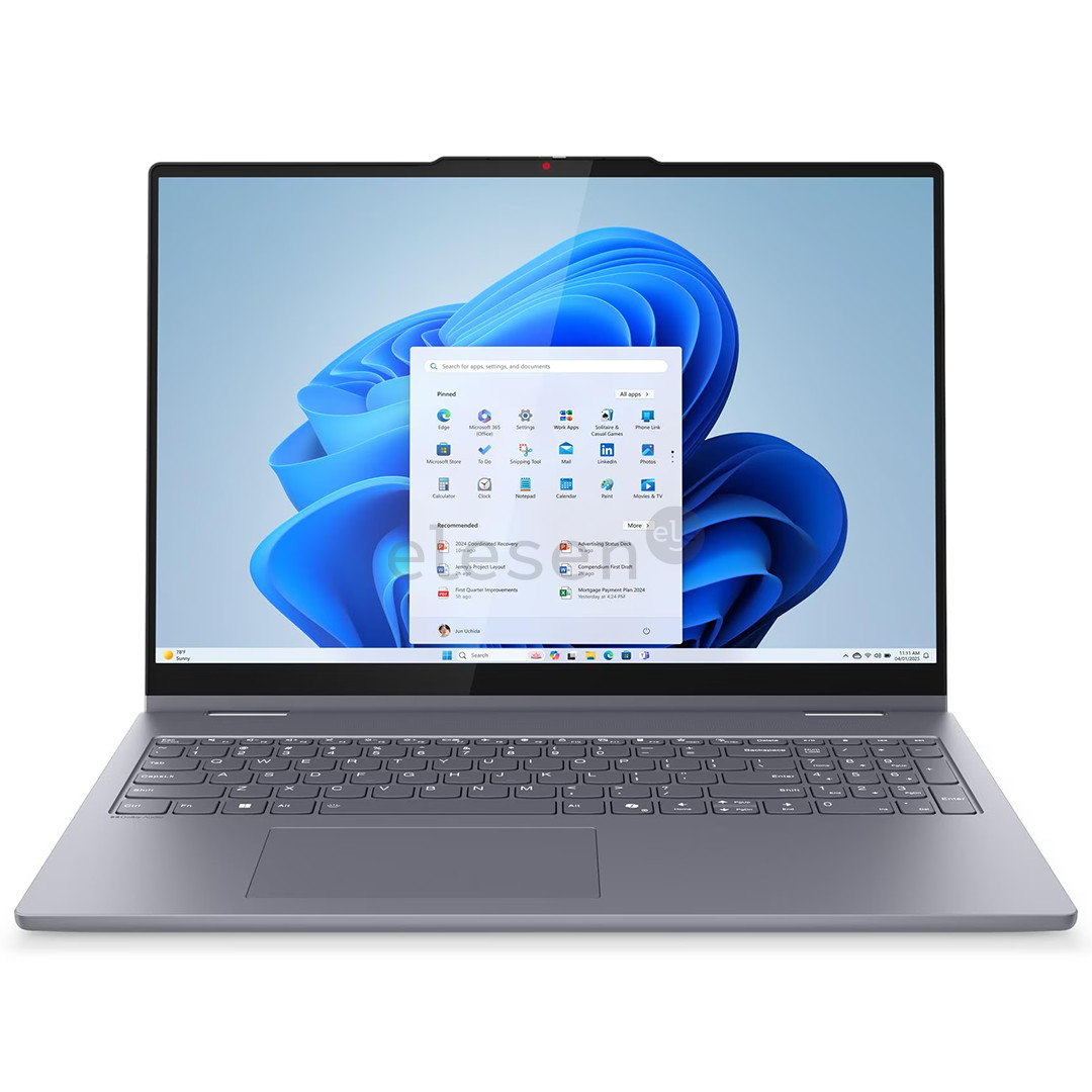 Lenovo IdeaPad 5 2-in-1 16IAL10, 16", WUXGA, Ultra 5, 16 GB, 512 GB, ENG, pilkas - Nešiojamasis kompiuteris