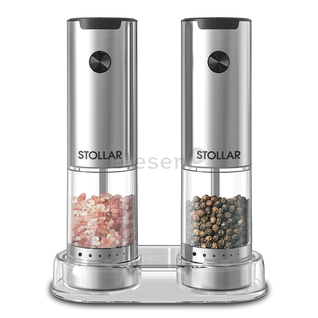 Stollar the Salt & Pepper, stainless steel - Salt and pepper grinder