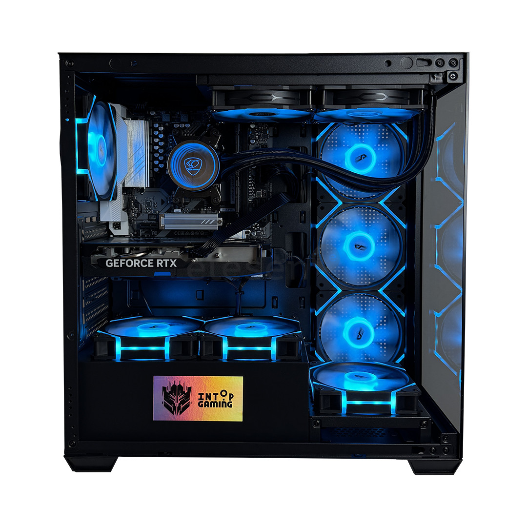 Intop Gaming R5 Aqua, Ryzen 5, 32 GB, 1 TB, RTX 5060 Ti, juodas - Stacionarus kompiuteris