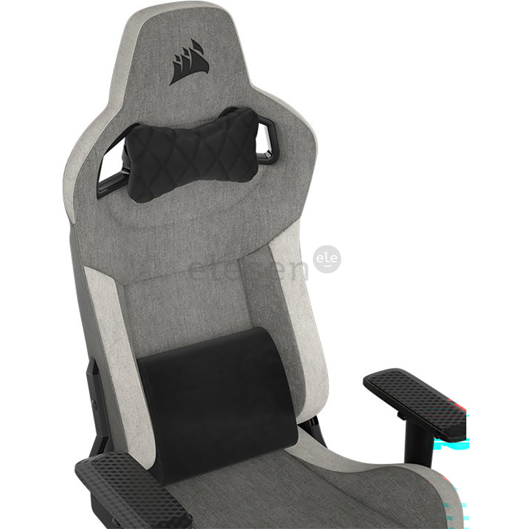 Corsair T3 RUSH Fabric, pilka/balta - Žaidimų kėdė