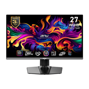 MSI MPG 271QRX, 27'', WQHD, QD-OLED, 360 Hz, USB-C, juodas - Monitorius 9S6-3CD79A-001
