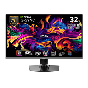 MSI MPG 321URX, 32'', 4K UHD, QD-OLED, 240 Hz, USB-C, juodas - Monitorius 9S6-3DD29A-001