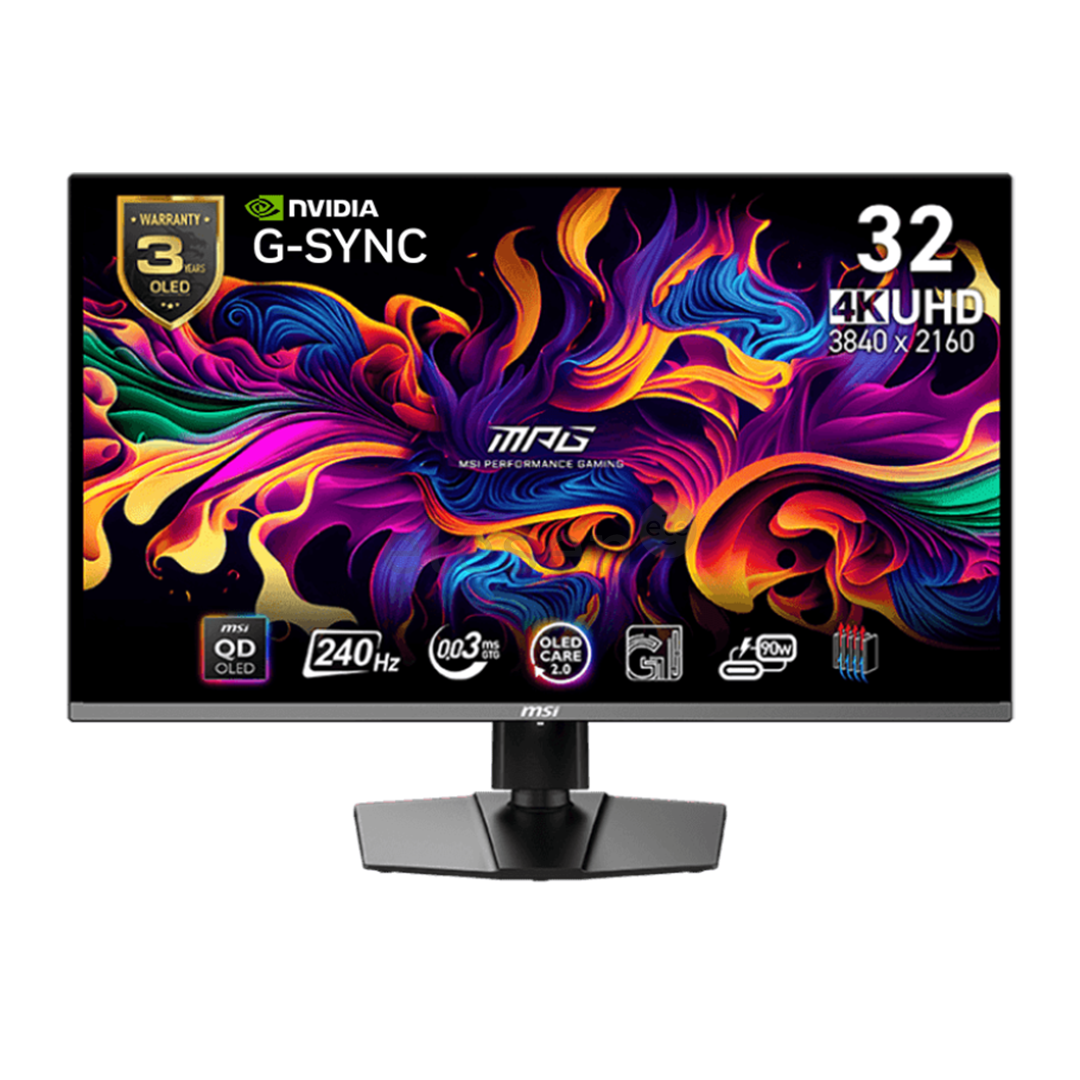 MSI MPG 321URX, 32'', 4K UHD, QD-OLED, 240 Hz, USB-C, juodas - Monitorius