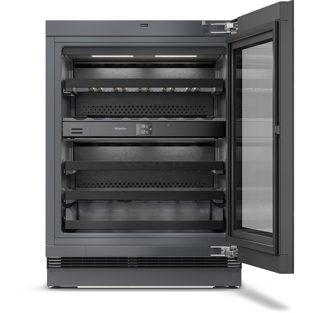 Miele, 32 buteliai, aukštis 82 cm, juodas - Įmontuojamas vyno šaldytuvas