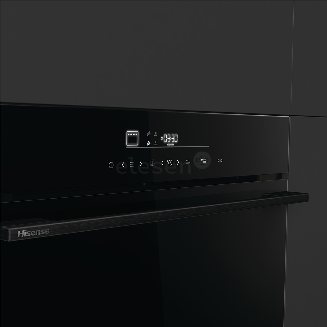 Hisense, 77 л, пиролитическая очистка, черный - Интегрируемый духовой шкаф