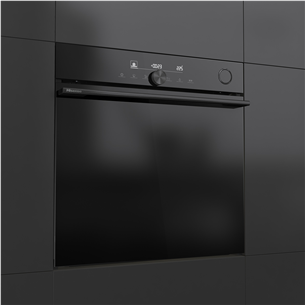 Hisense, 77 л, пиролитическая очистка, черный - Интегрируемый духовой шкаф