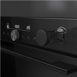 Hisense, 77 л, пиролитическая очистка, черный - Интегрируемый духовой шкаф