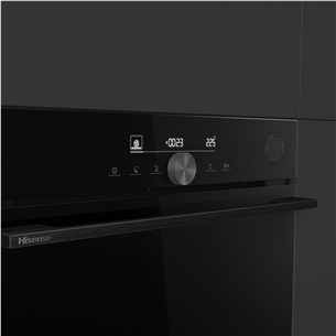 Hisense, 77 л, пиролитическая очистка, черный - Интегрируемый духовой шкаф