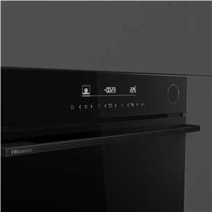 Hisense, 77 л, пиролитическая очистка, черный - Интегрируемый духовой шкаф