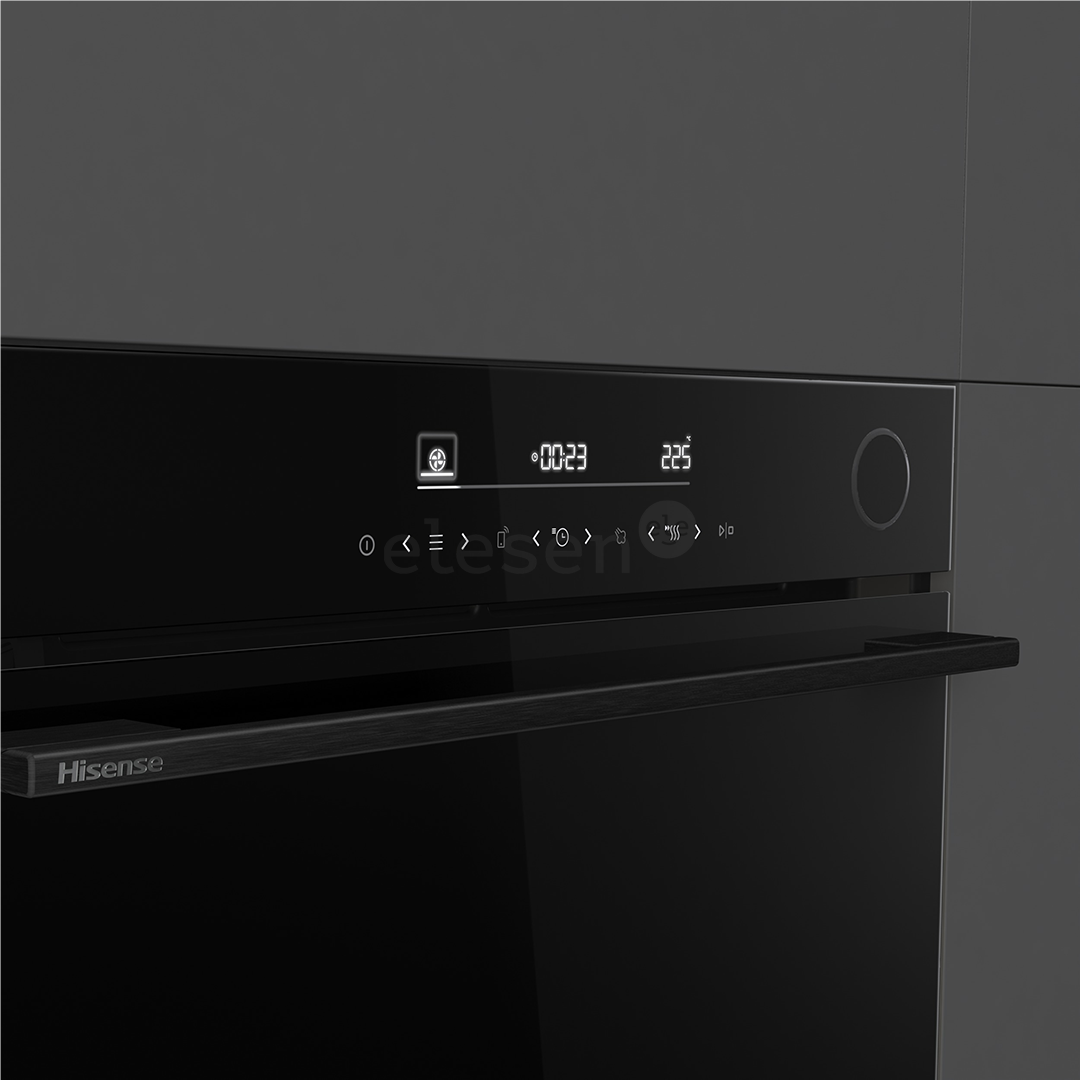 Hisense, 77 л, пиролитическая очистка, черный - Интегрируемый духовой шкаф