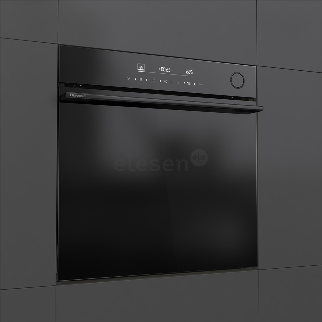 Hisense, 77 л, пиролитическая очистка, черный - Интегрируемый духовой шкаф