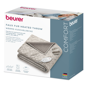 Beurer HD 75 Cosy Nordic, 180x130 cm, pilka - Šildoma antklodė