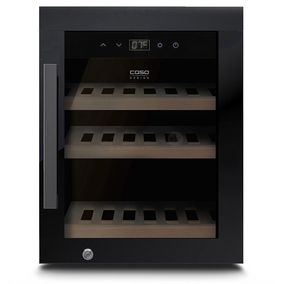 Caso WineExclusive 12, 12 butelių, aukštis 52 cm, juodas - Vyno šaldytuvas