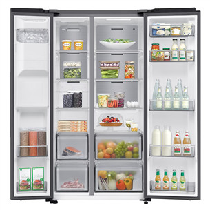 Samsung Bespoke AI, NoFrost, 640 L, aukštis 179 cm, sidabro spalvos - SBS Šaldytuvas